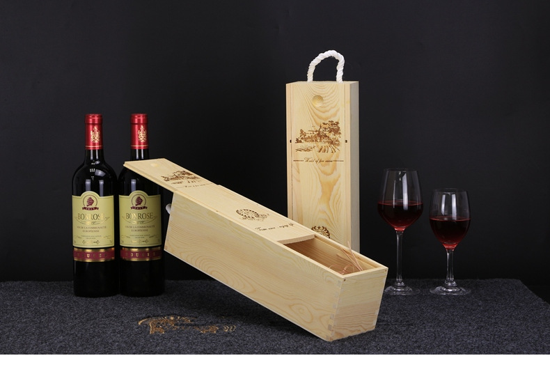红酒木盒 单瓶装松木礼盒的精致之选